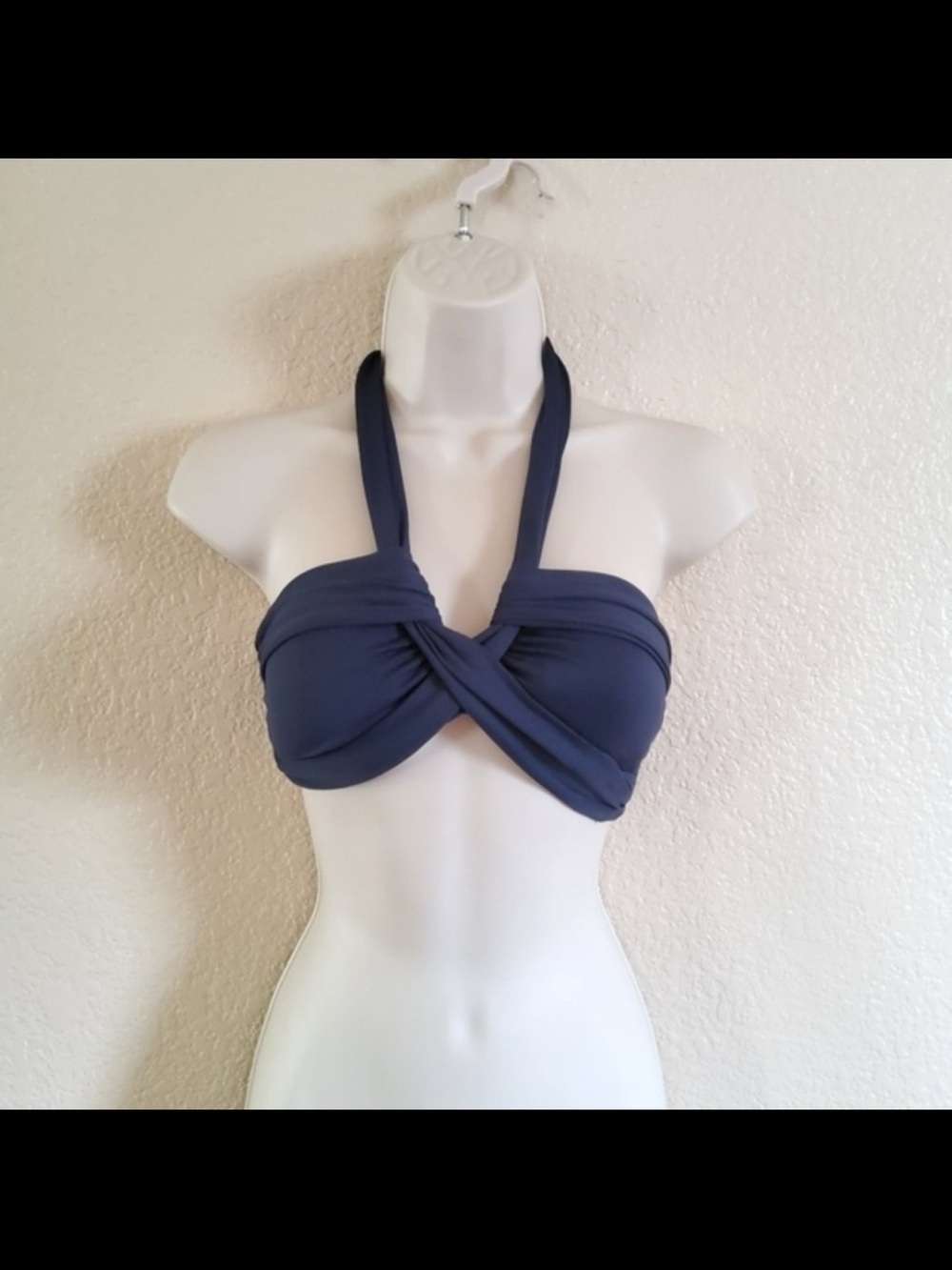 Seafolly Navy Twist Halter Bikini Top